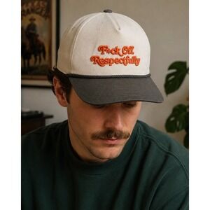 Field Grade Graphic Trucker Hat "F*ck Off Respectfully" Snapback Cap‎ Streetwear